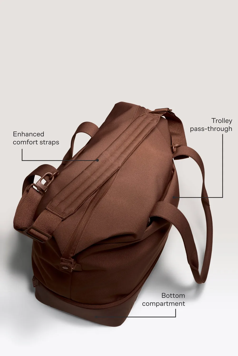 Beis The Weekender borsa viaggio maple tela