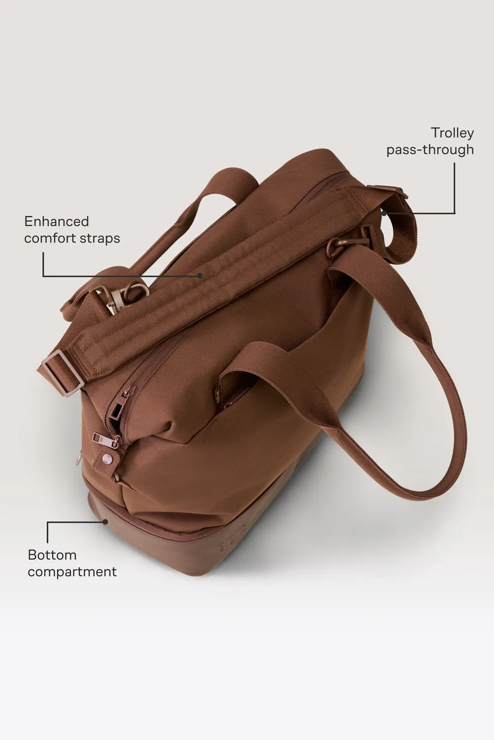 Beis The Mini Weekender borsone Maple marrone