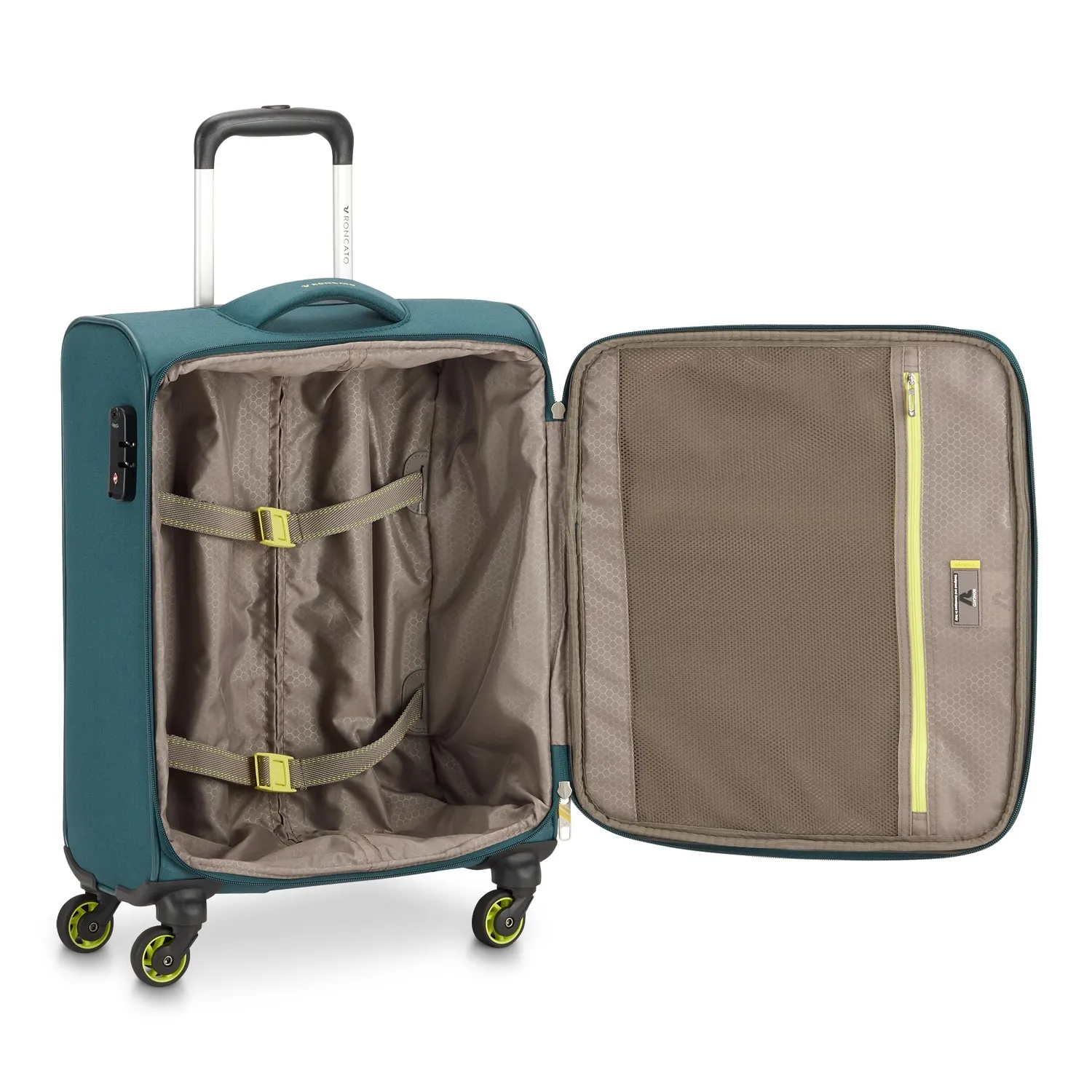 Roncato Smile 2.0 trolley cabina 55x40x20 verde bottiglia rigido