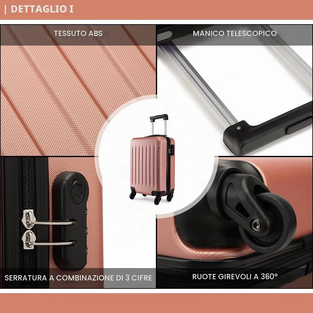Kono 19" trolley cabina rigido nude 48cm bagaglio a mano