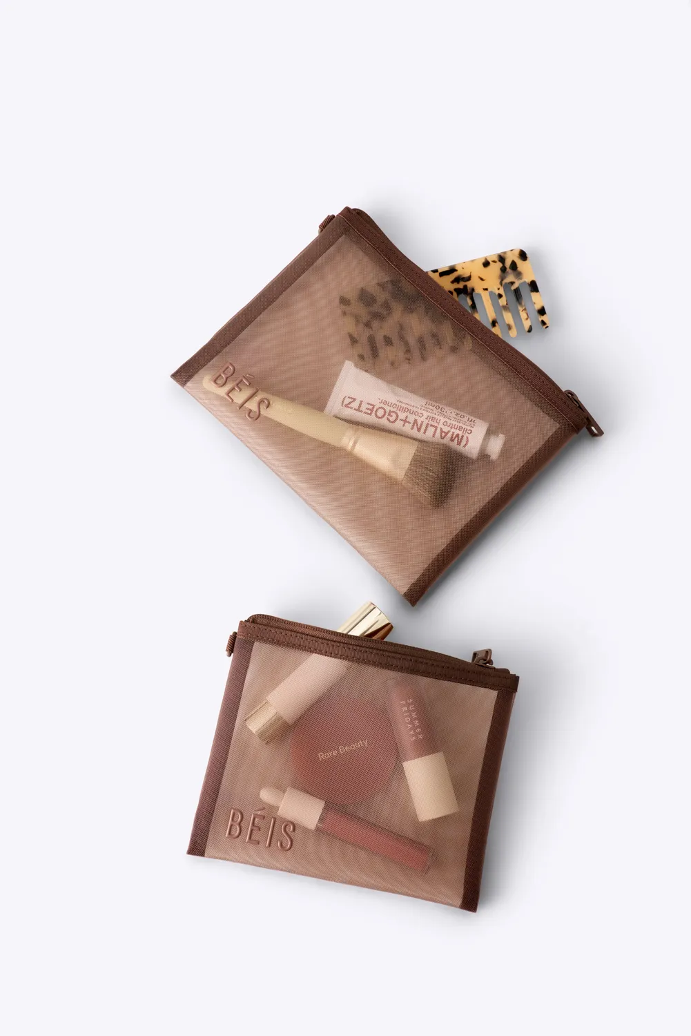 Beis Mesh Pouch Duo pochette rete maple 2 pezzi
