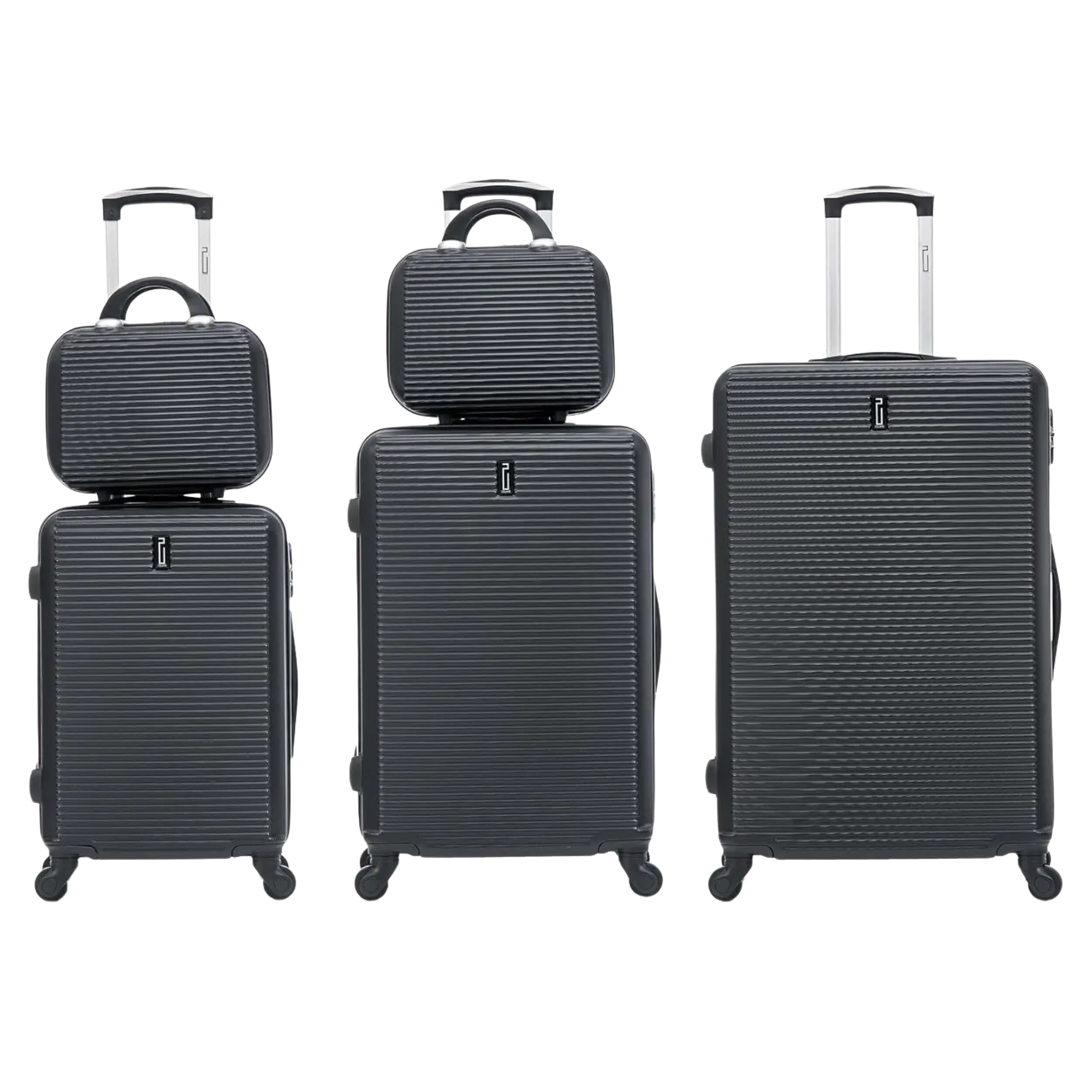 CELIMS Weekend Set 5 Pezzi Valigie ABS + Beauty nero