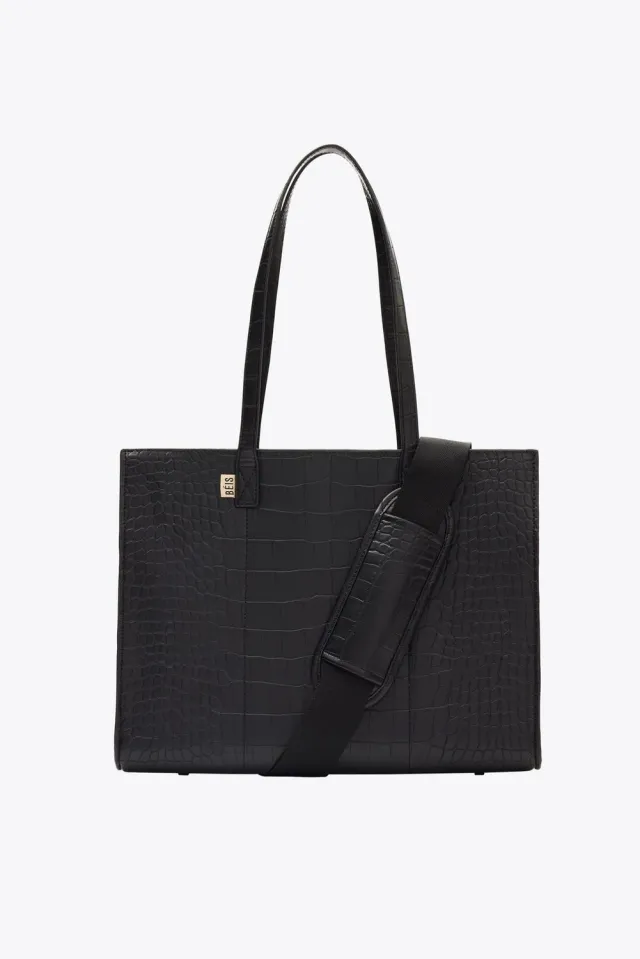 Beis Work Tote borsa tote nero cocco vegana