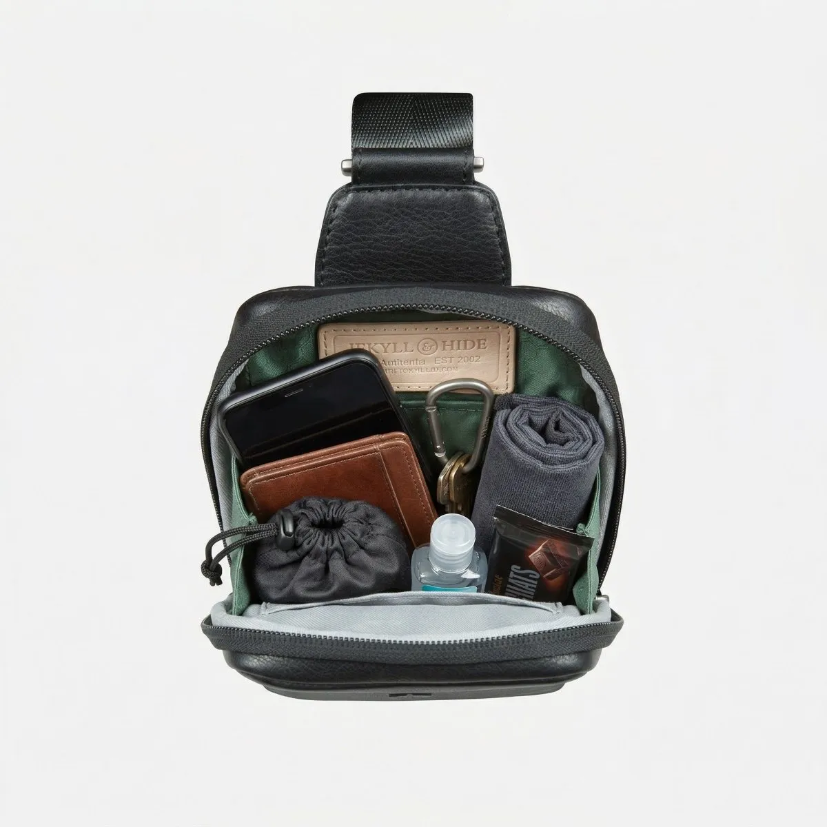 Jekyll & Hide Oxford Borsa Tracolla Pelle Nera compatta