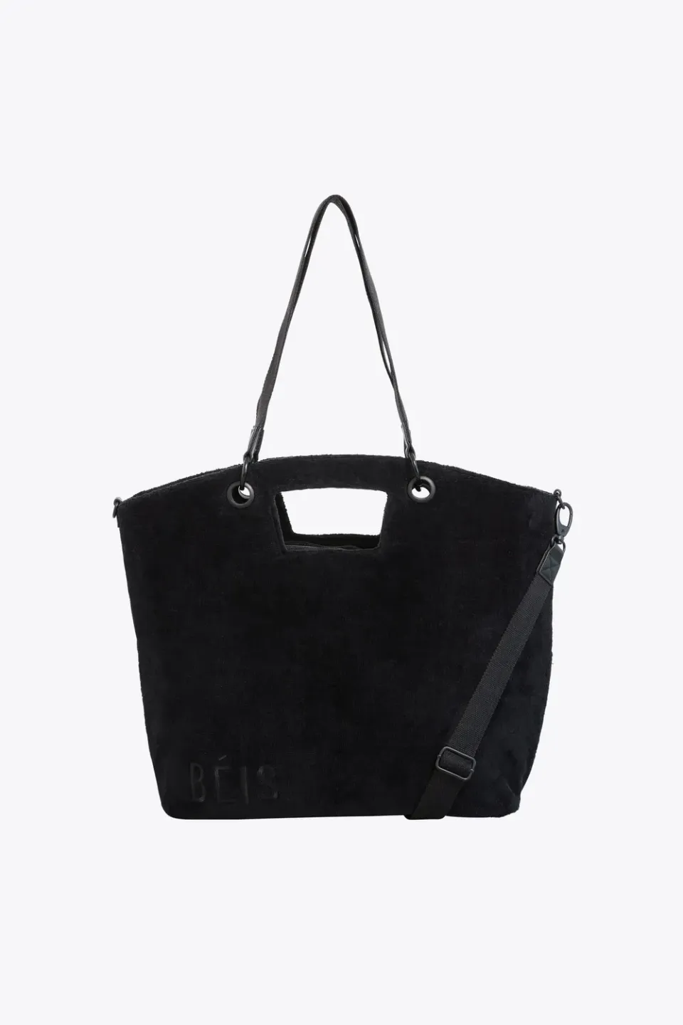 Beis Terry Tote borsa viaggio nero spugna