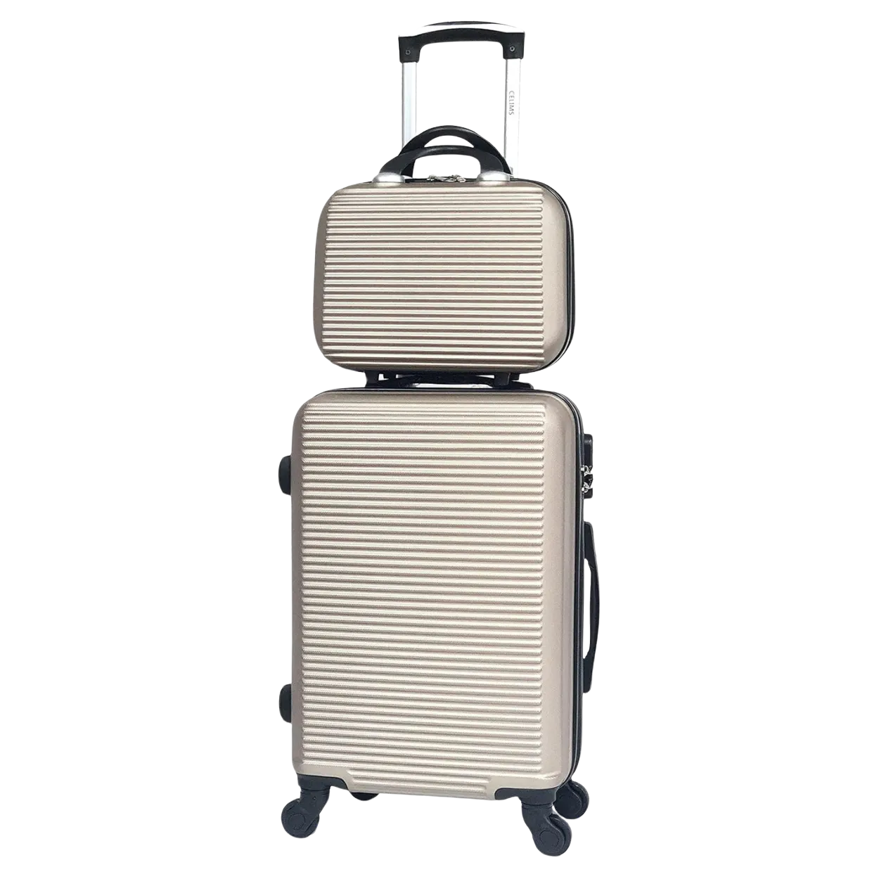CELIMS Weekend set valigie ABS 6 pezzi con beauty
