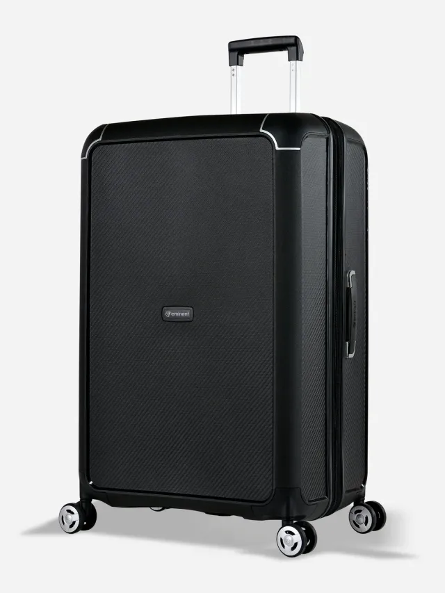Eminent Aegis Grande trolley espandibile nero argento rigido
