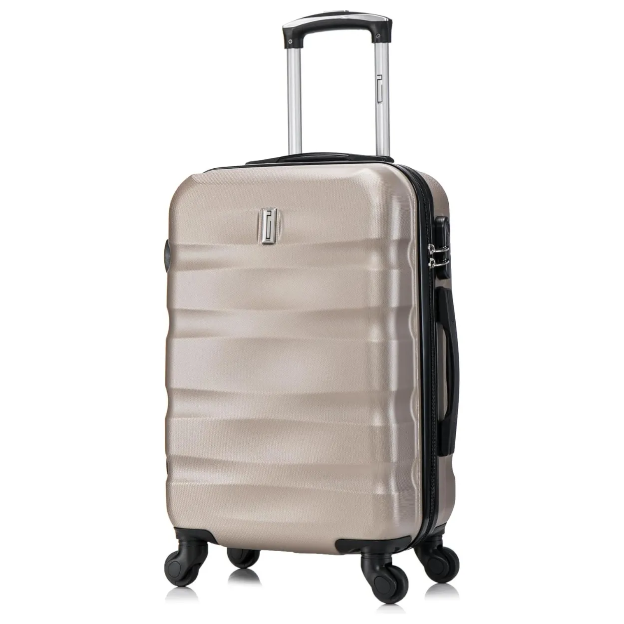 CELIMS AeroWave Valigia Cabina 55 cm Champagne con Beauty Case ABS