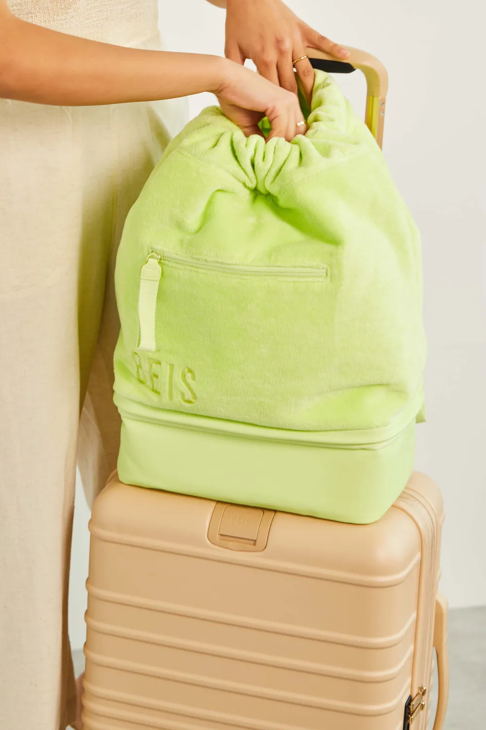Beis Terry Backpack Cooler zaino frigo citron in spugna