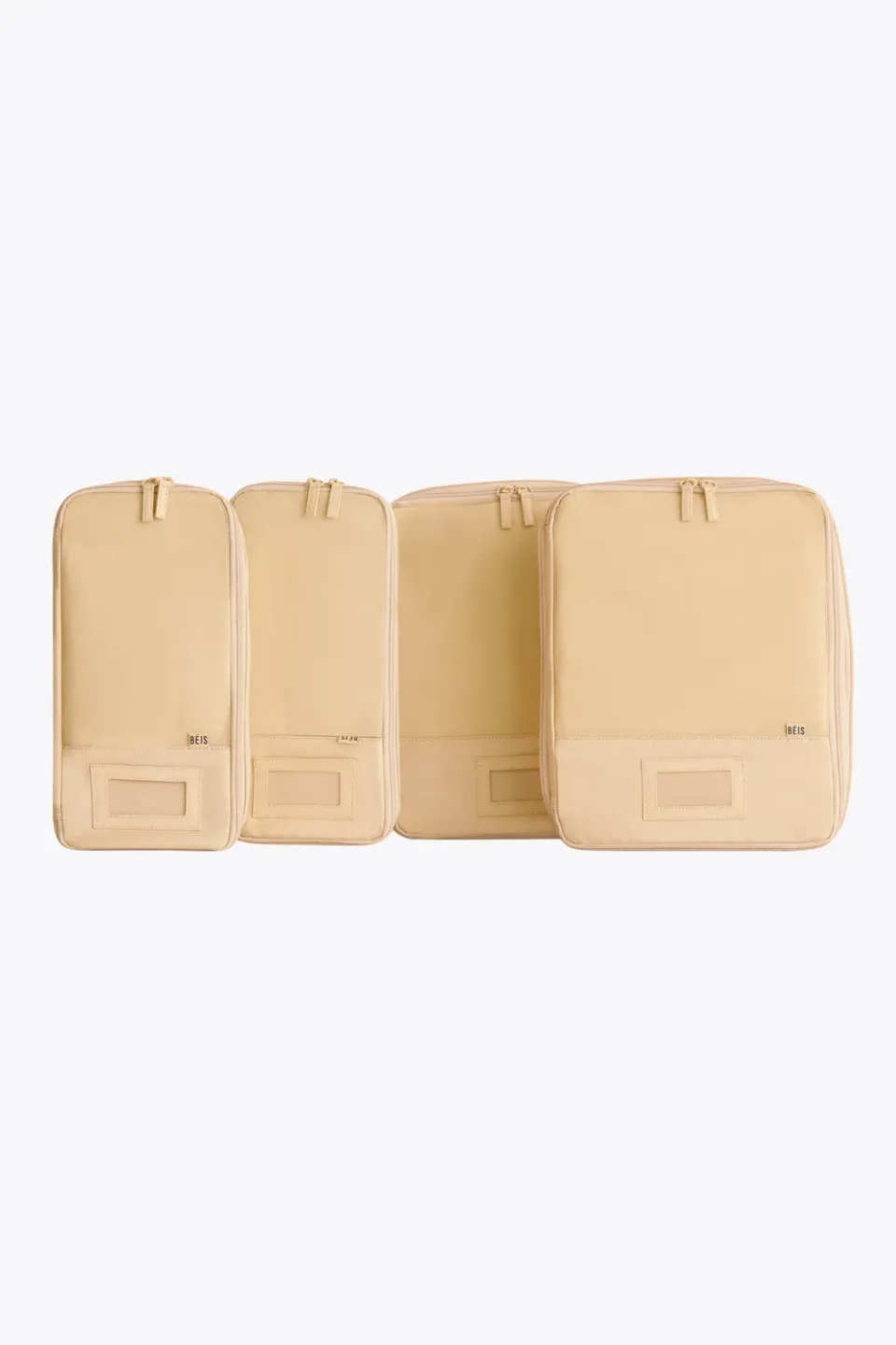 Beis Compression Packing Cubes organizer 4 pezzi beige a compressione