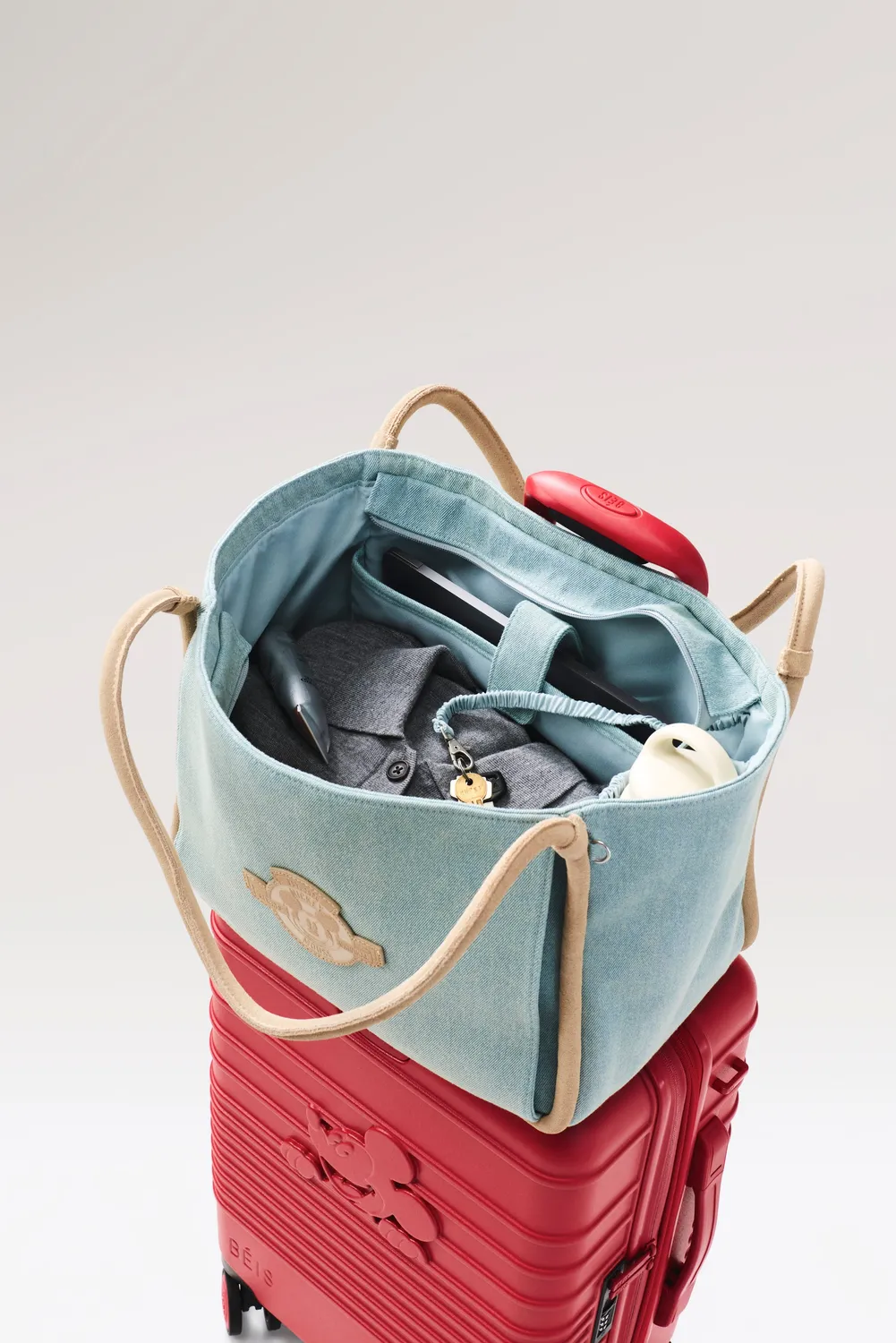 Beis Disney Tote borsa jeans blu
