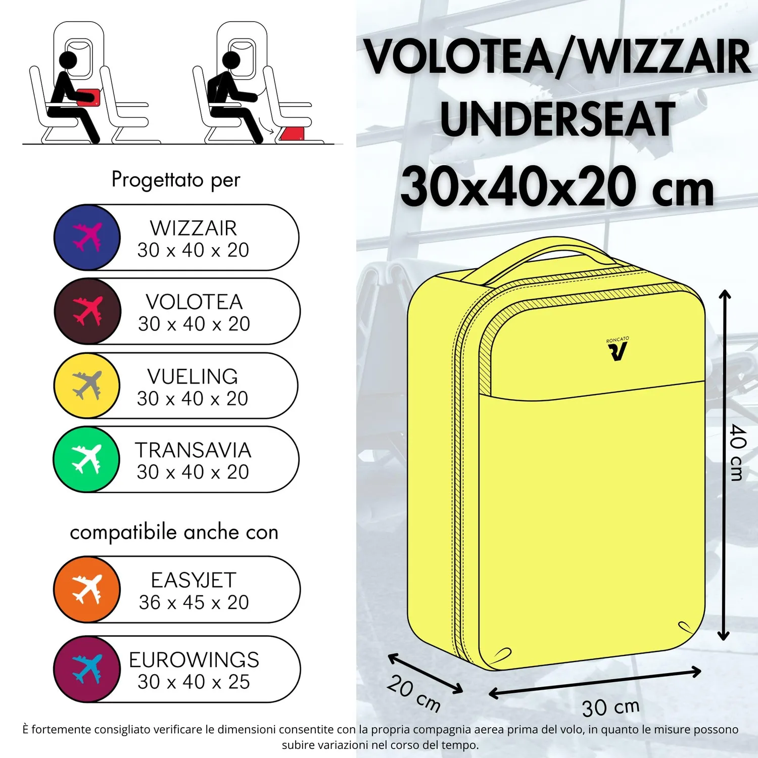 Roncato Metropolitan Travel zaino viaggio nero 40x30x20 PC