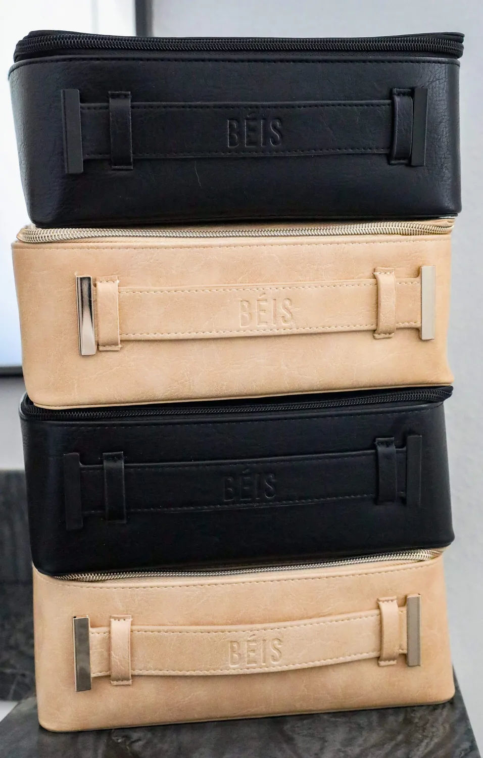 Beis The Cosmetic Case beauty case nero lavabile