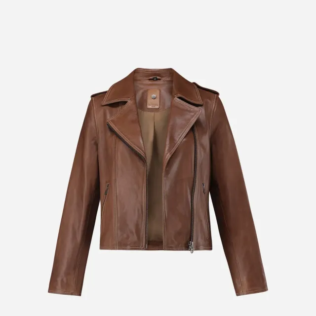 Jekyll & Hide Tracey Biker giacca pelle donna nera