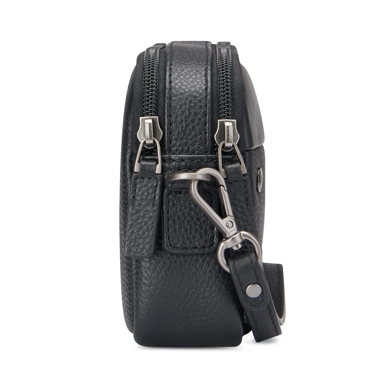 Roncato Alaska Pochette Uomo Pelle Nera Zip Beauty