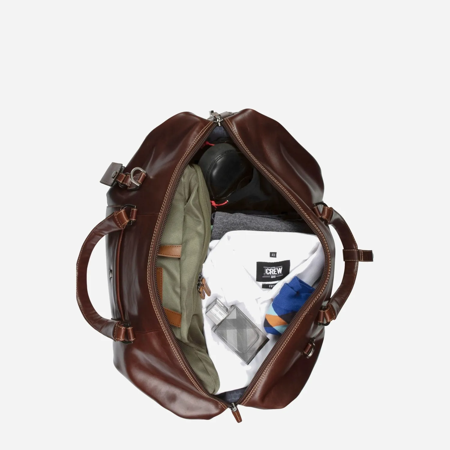 Jekyll & Hide Oxford Weekender borsone viaggio Mocha pelle