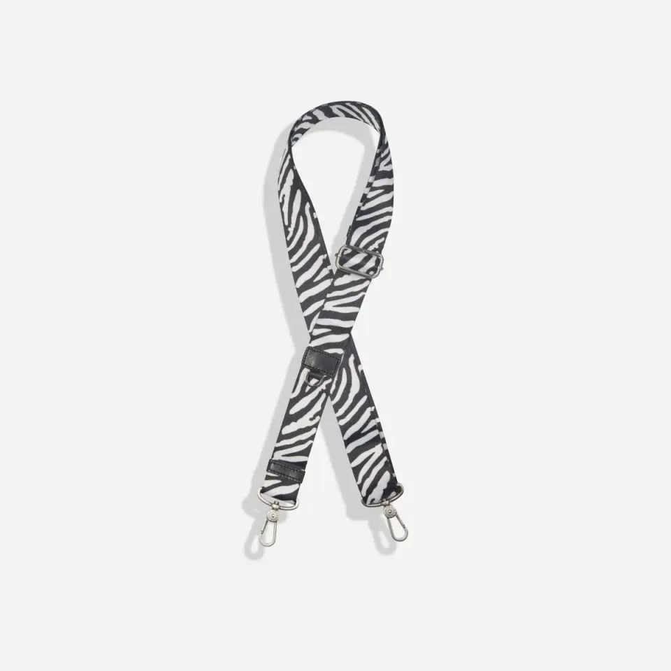 Jekyll & Hide Geneva Shoulder Strap Tracolla Pelle Zebra Silver