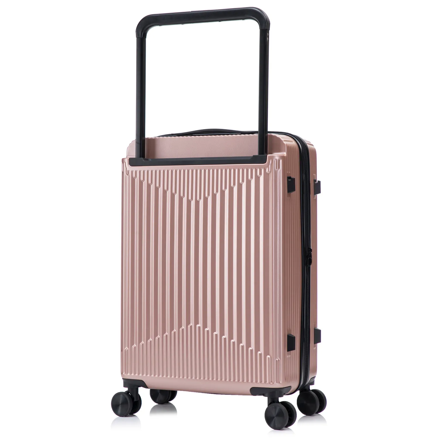CELIMS Wide Trolley Valigia Stiva 65cm ABS Rosa Estensibile