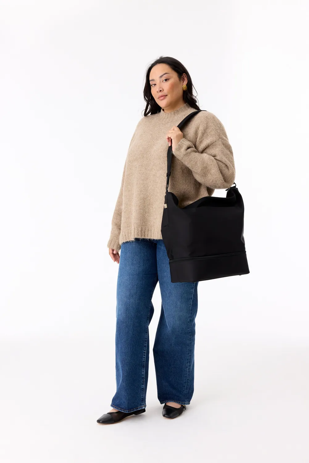 Beis Crescent Weekender borsone nero nylon da viaggio