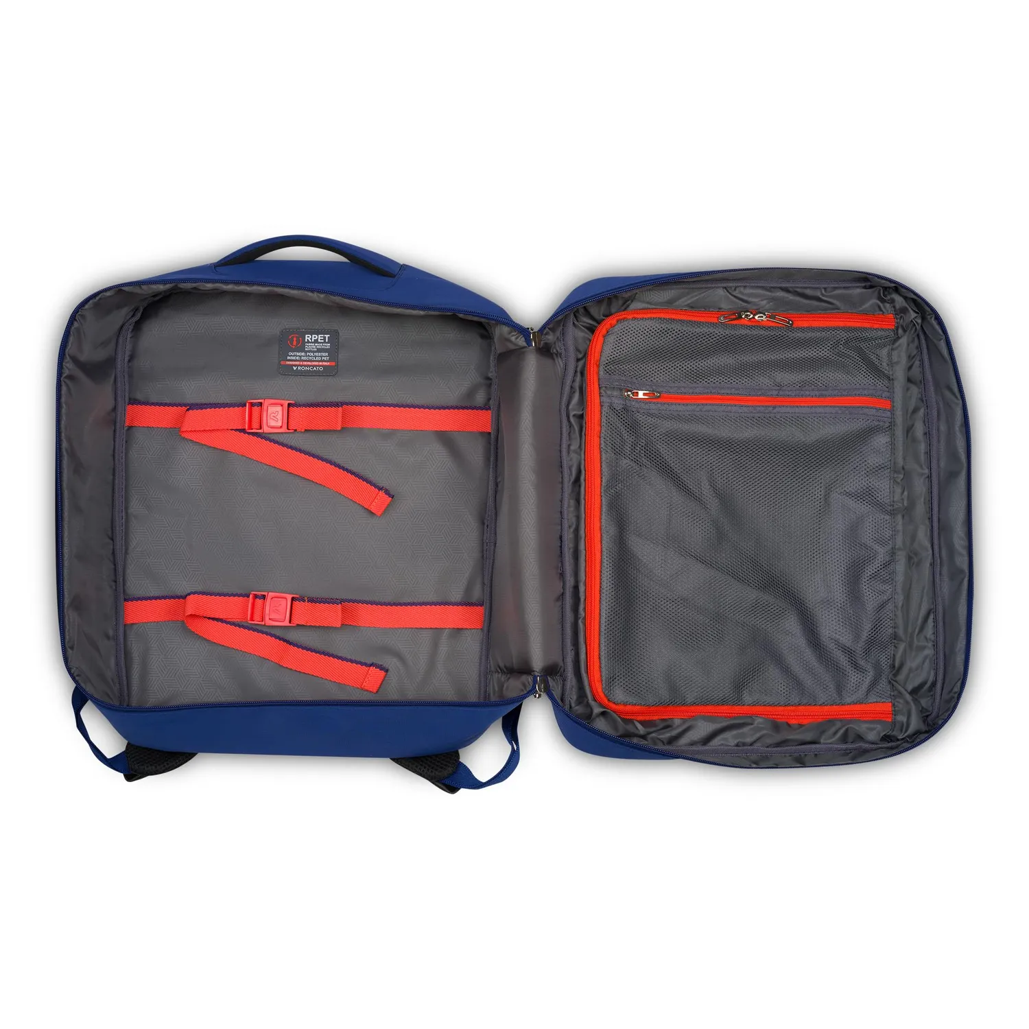 Roncato Crosslite Easyjet zaino viaggio 45x36x20 blu 29L leggero