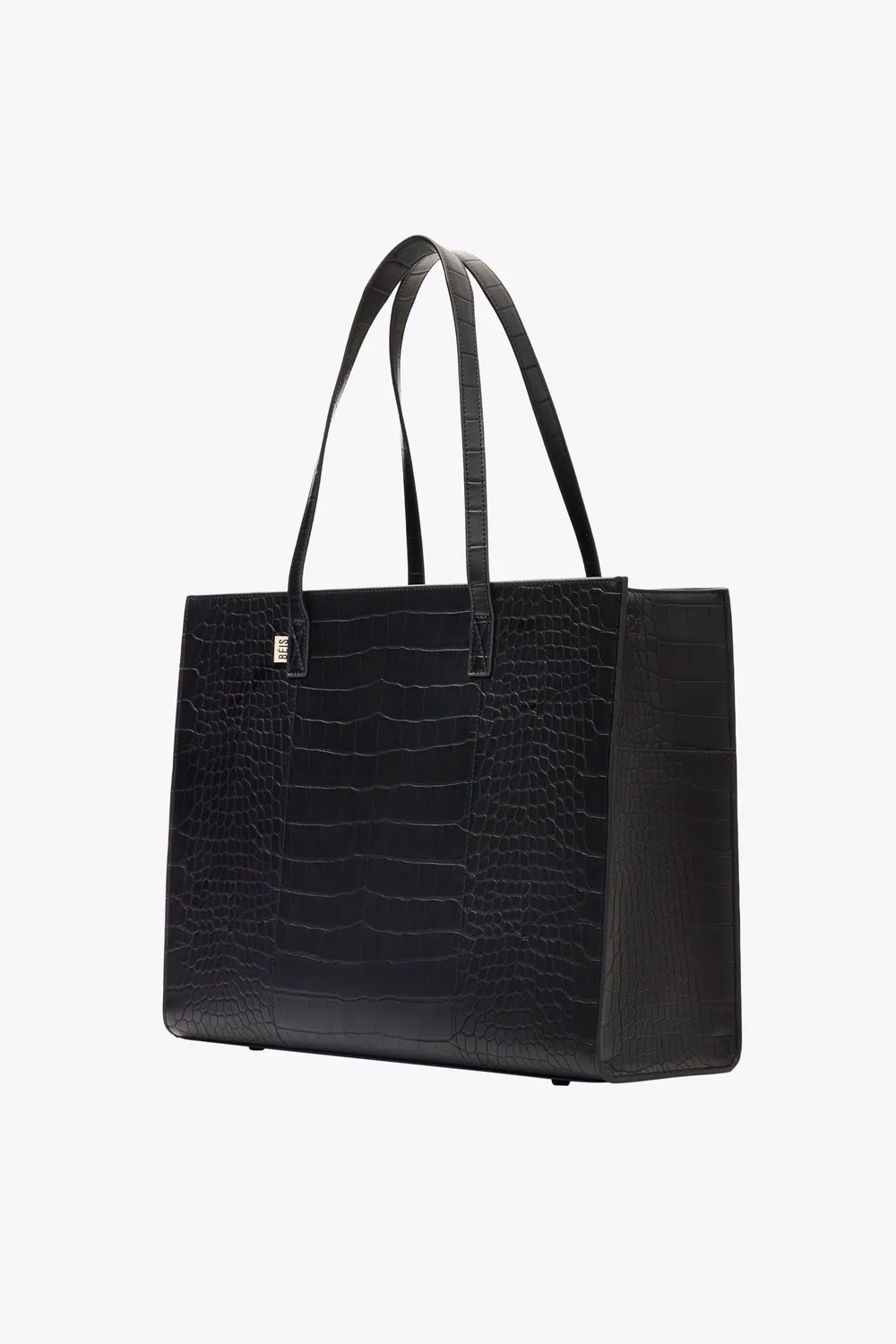 Beis Large Work Tote borsa tote nero croc