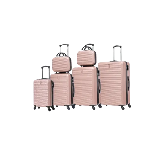 CELIMS Set 6 valigie rigide ABS nero + beauty case