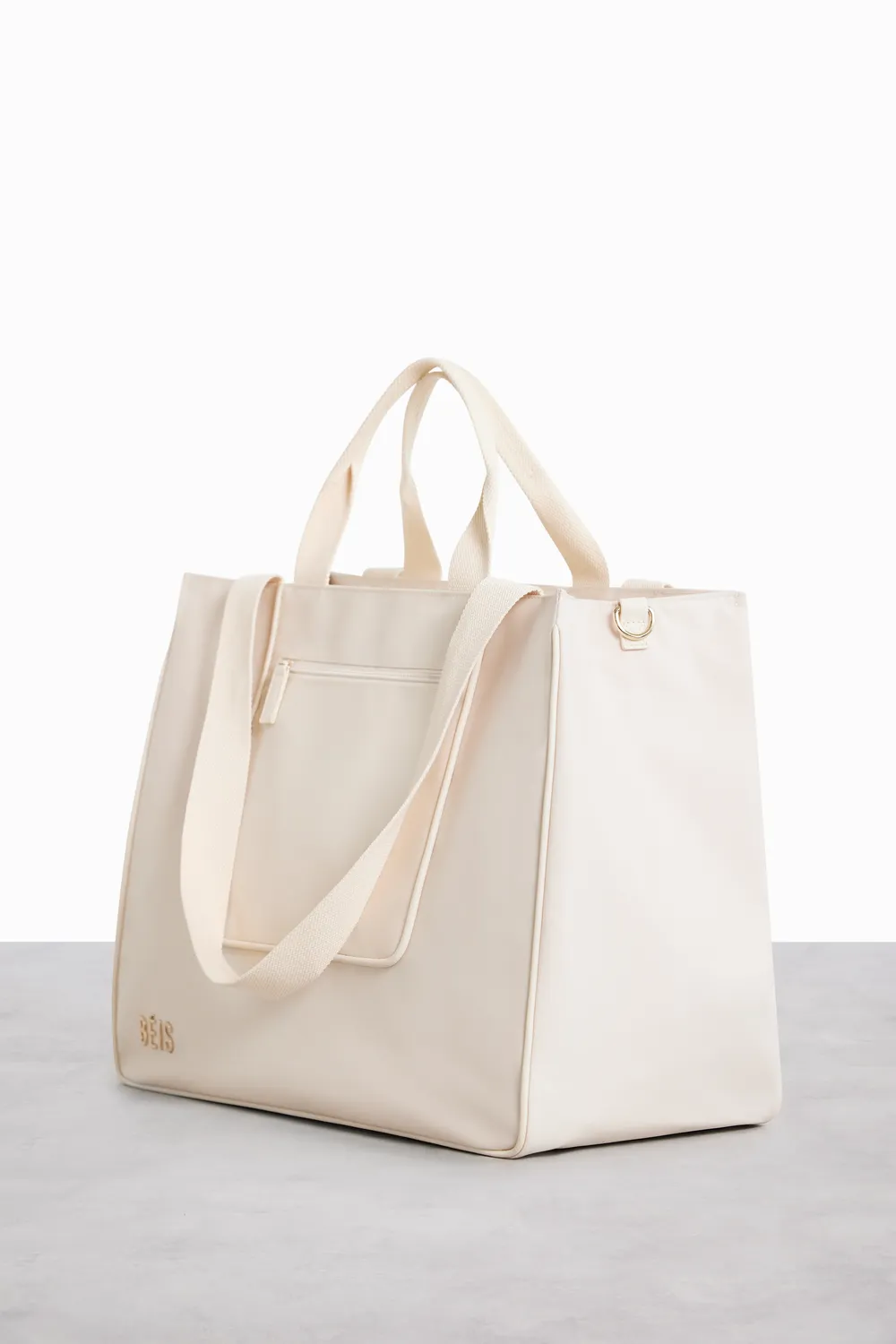 Beis East To West Tote borsa Beige riciclata