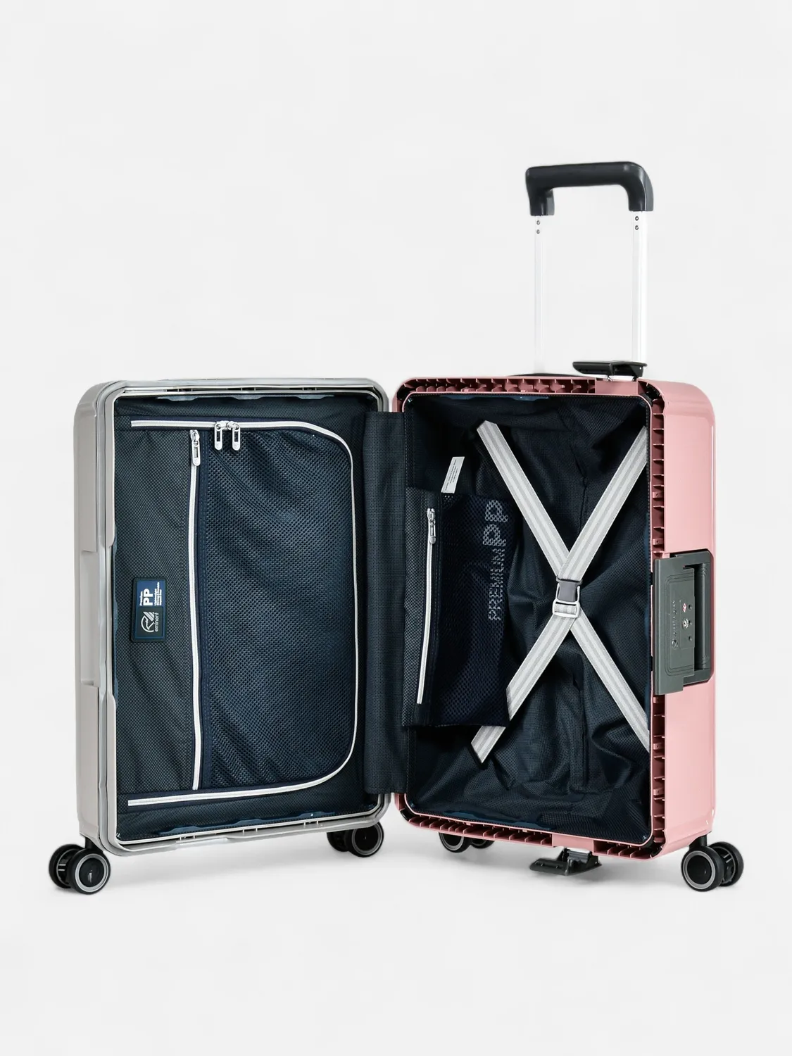 Eminent Vertica Cabina trolley grigio rosa rigido
