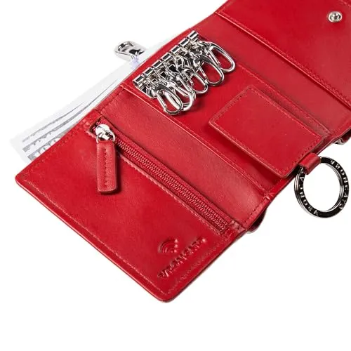 Roncato Madrid Portachiavi Pelle Navy Rosso RFID