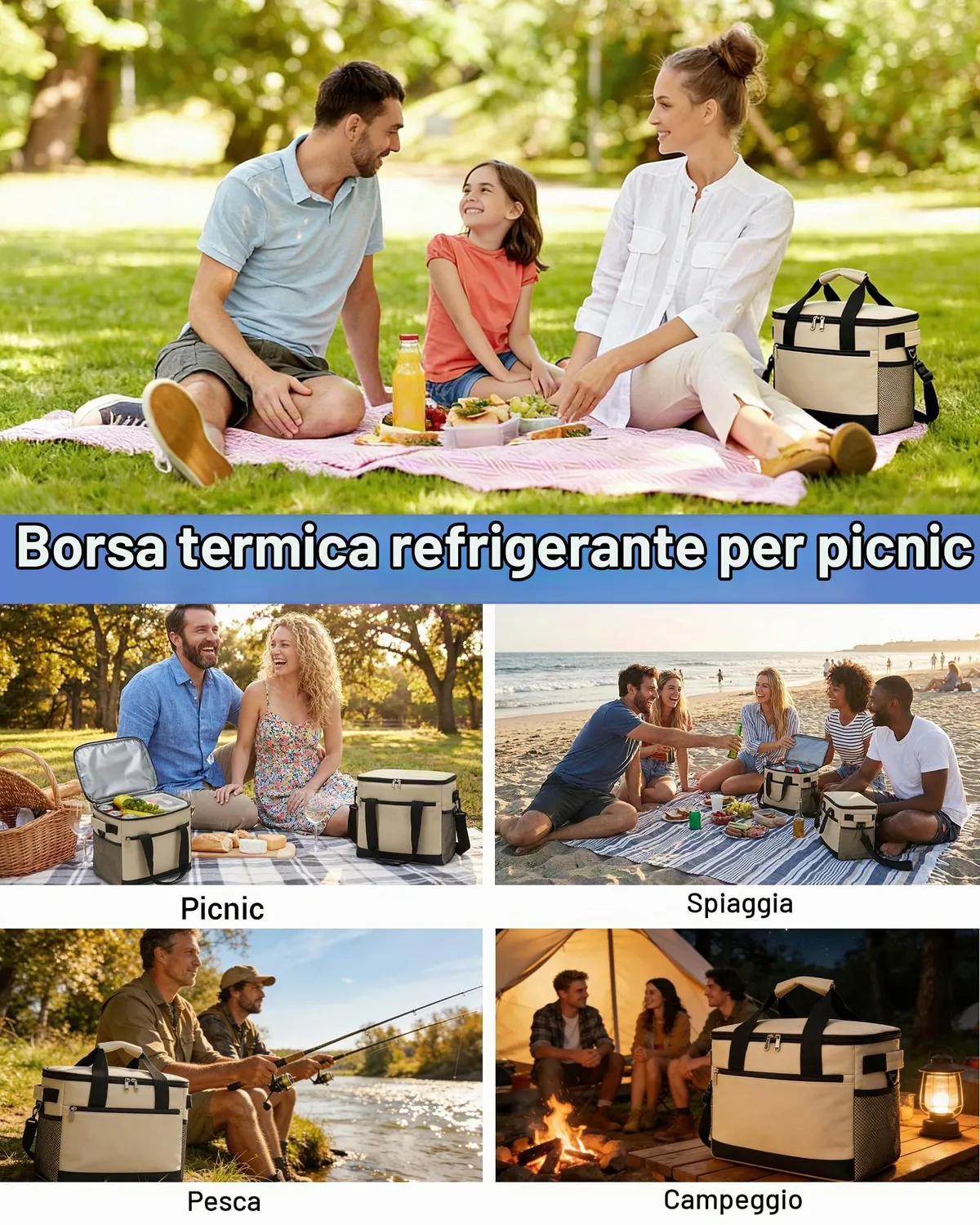 Kono borsa termica porta pranzo 20L kaki