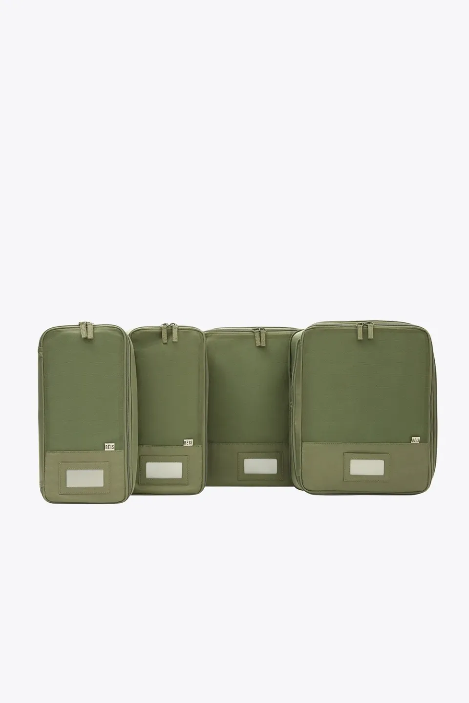 Beis Compression Packing Cubes organizer valigia oliva 4 pezzi