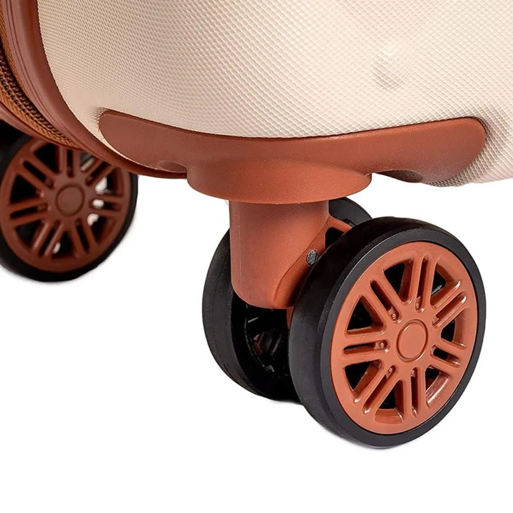 Provitera set 3 valigie rigide ABS beige-marrone