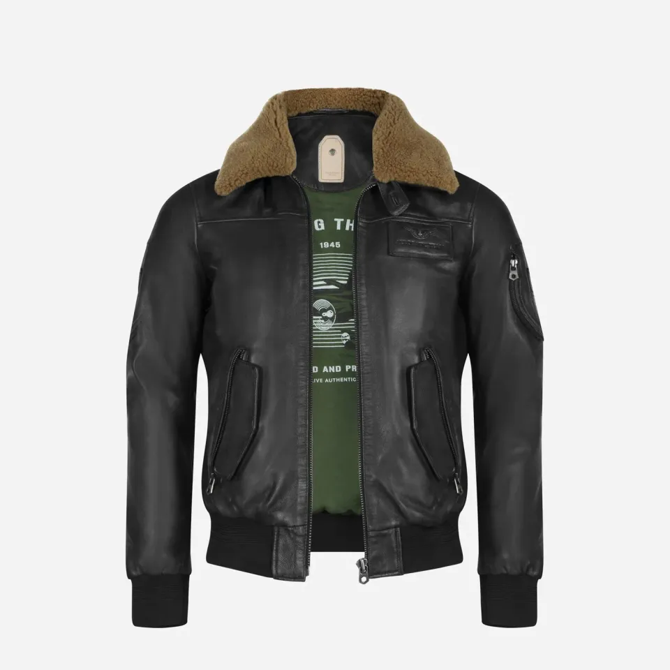 Jekyll & Hide Harry Maverick Jacket giacca pelle nero agnello