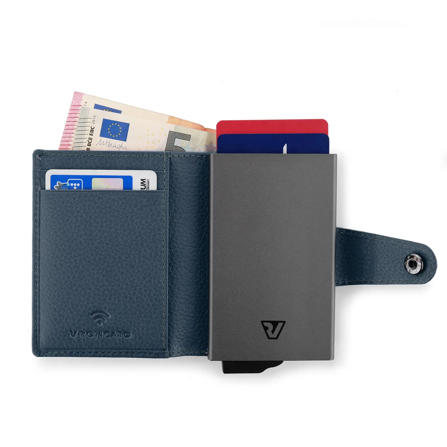 Roncato Iron 4.0 portafoglio RFID Blu Navy