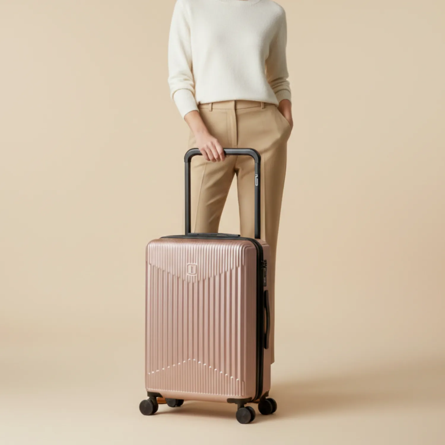 CELIMS Wide Trolley Valigia Cabina 55 cm Nera espandibile