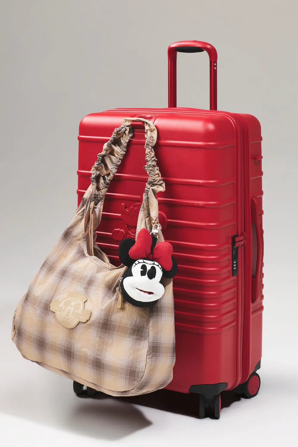 Beis Disney Packable Charm Bag borsa plaid pieghevole