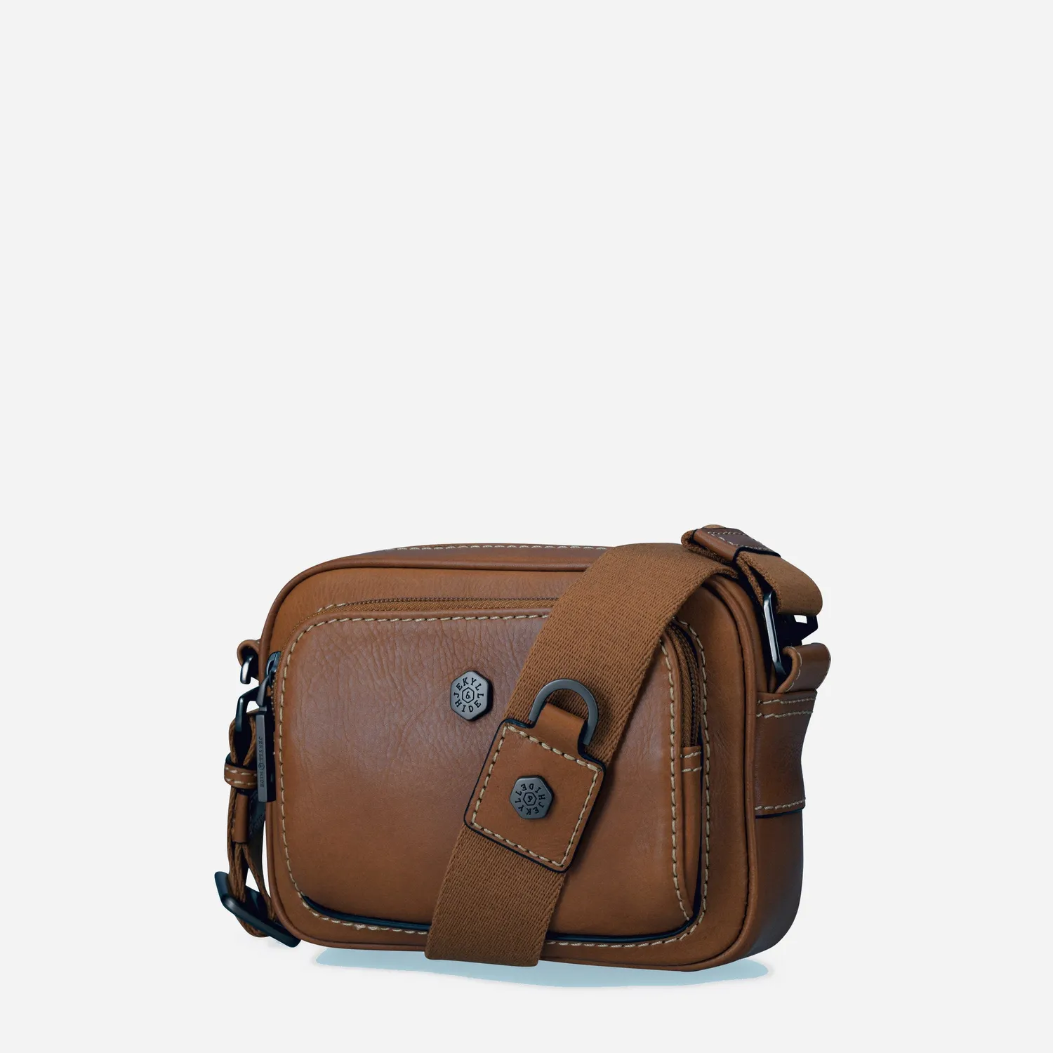 Jekyll Hide Oxford tracolla pelle piccola nera