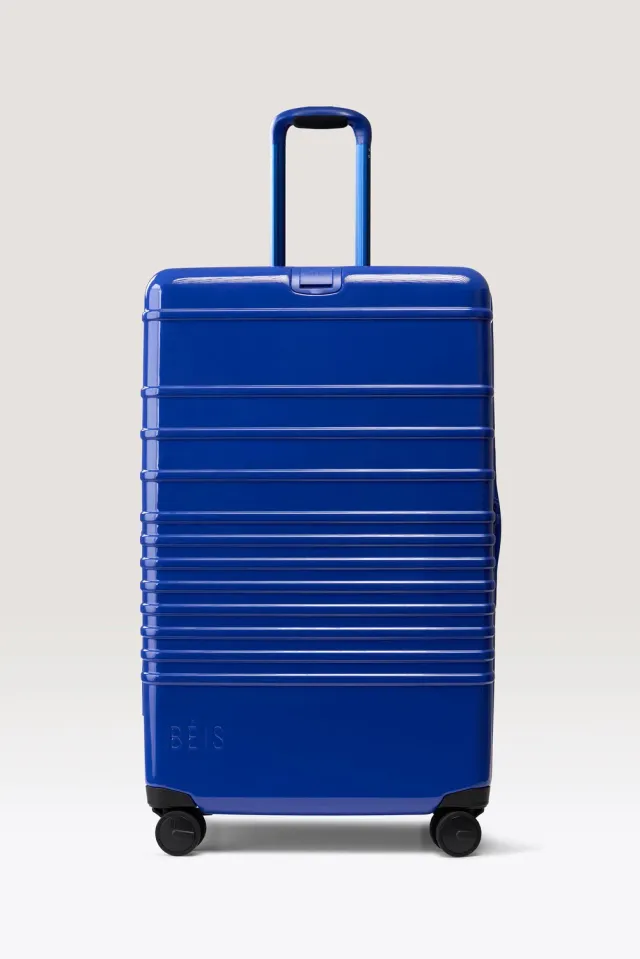 Beis The Large Check-In Roller trolley blu cobalt lucido