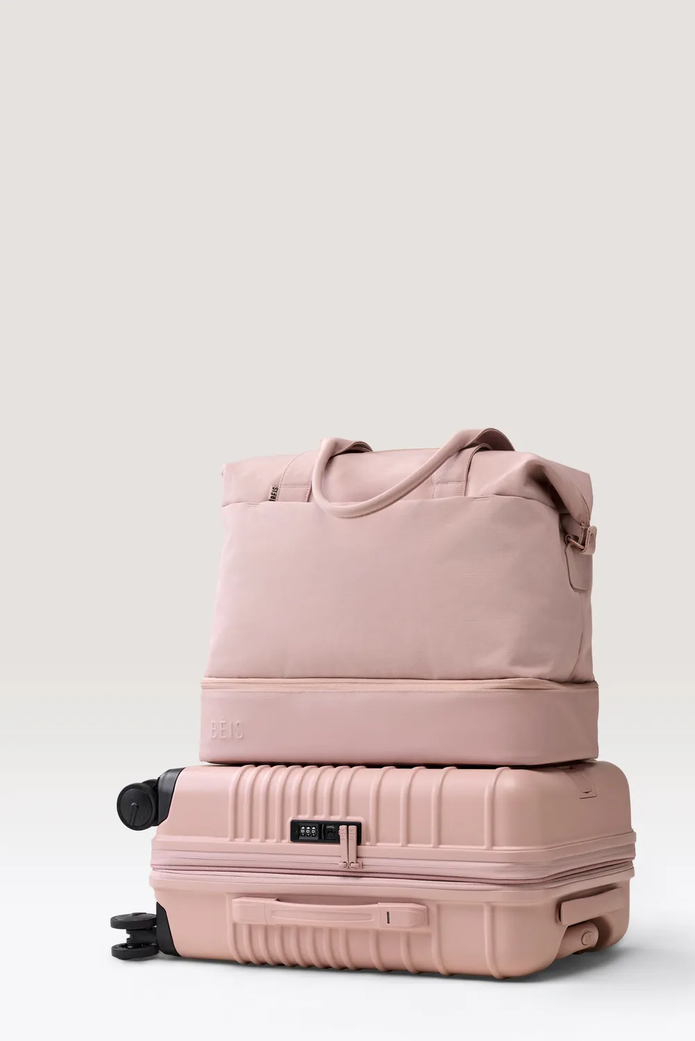 Beis The Starter Set trolley + weekender rosa cappelliera