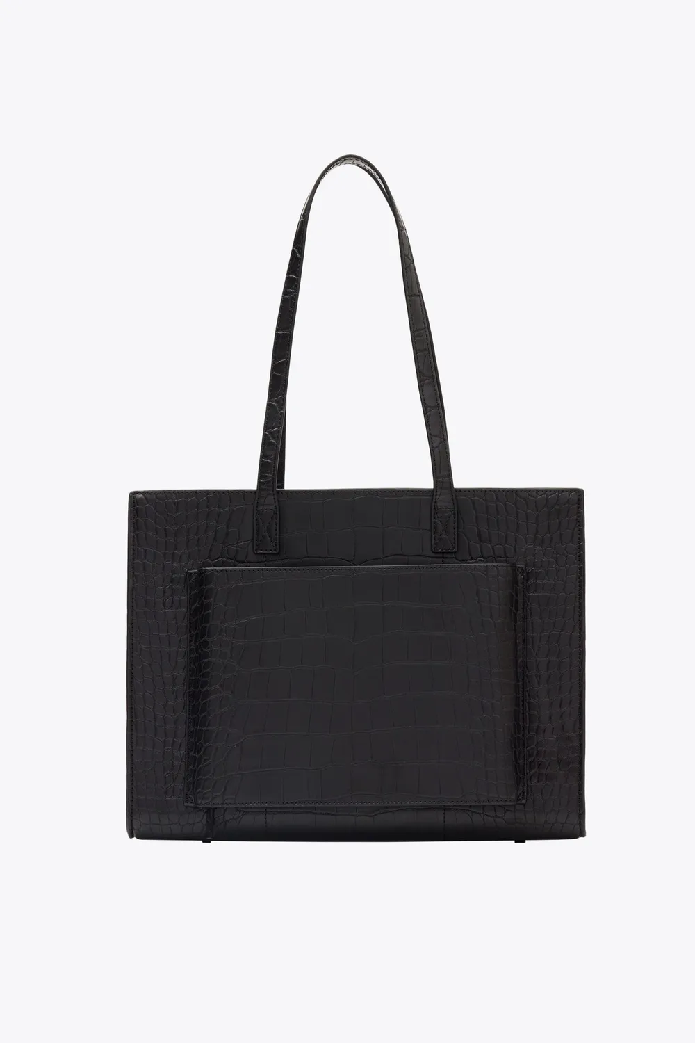 Beis Work Tote tote bag black croc nera vegana