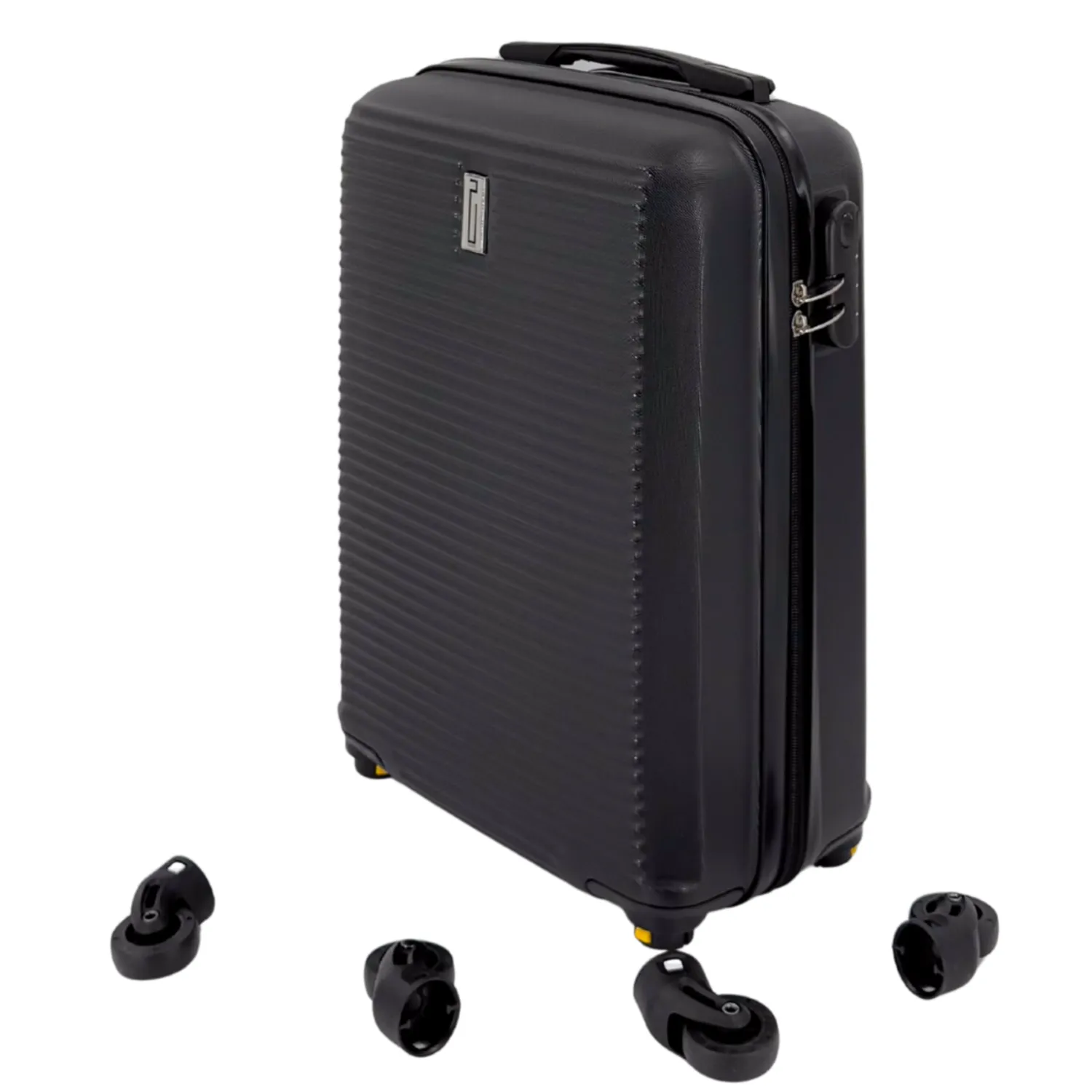 CELIMS XS Valigia Cabina 45 cm + Beauty Case Nero ABS