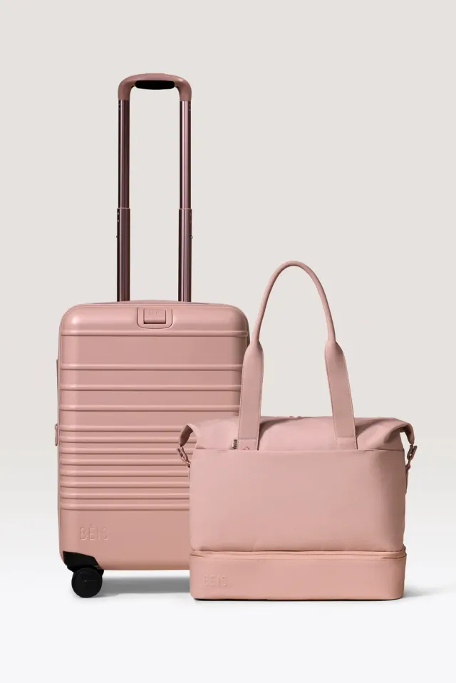 Beis The Starter Set trolley + weekender rosa cappelliera