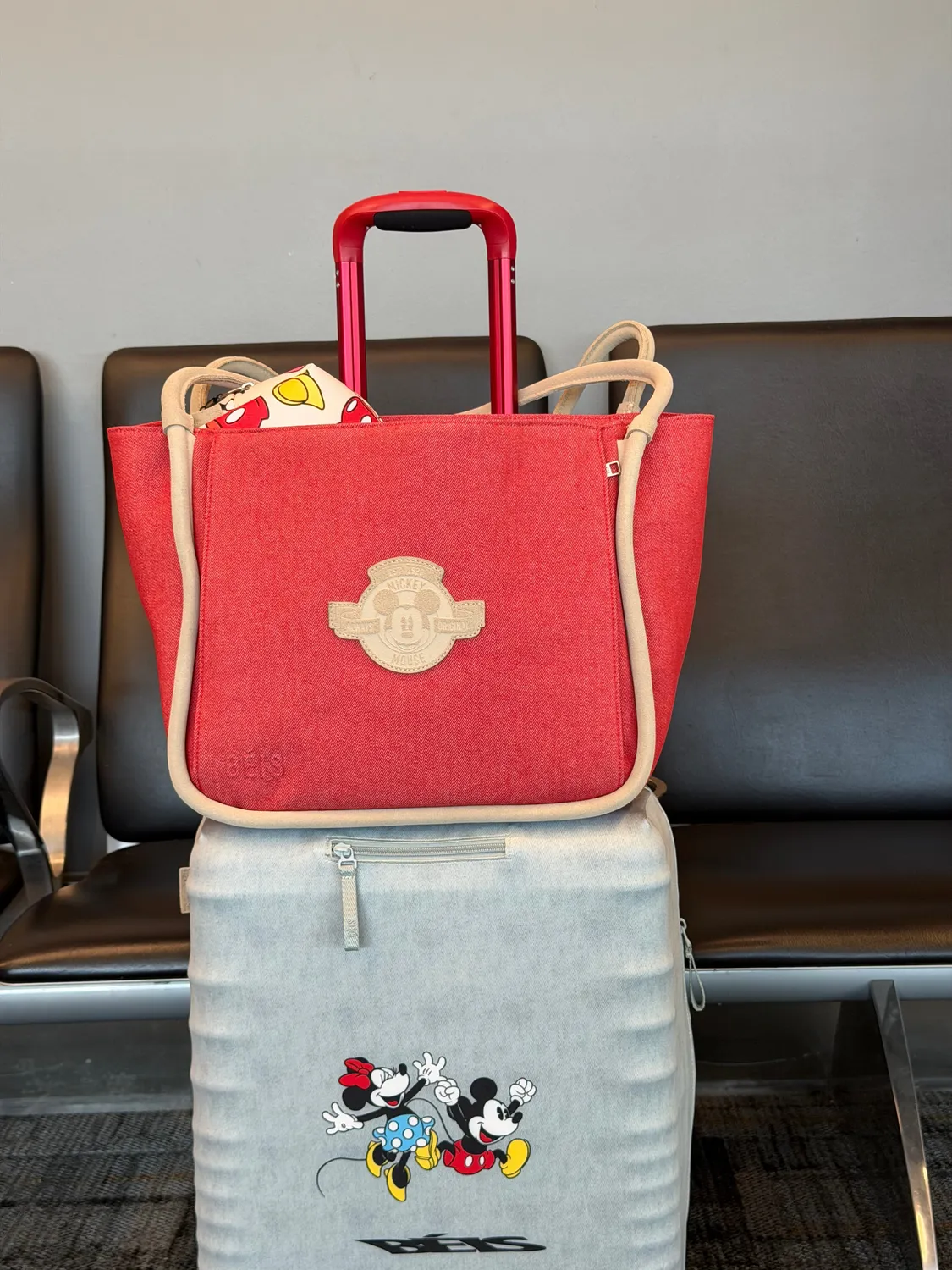 Beis Disney Tote borsa jeans rossa