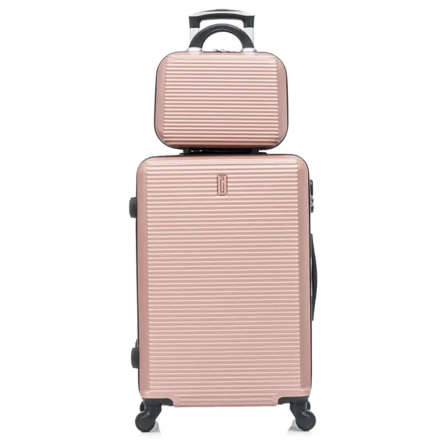 CELIMS Weekend XL 75 cm valigia rigida + beauty case rose gold ABS