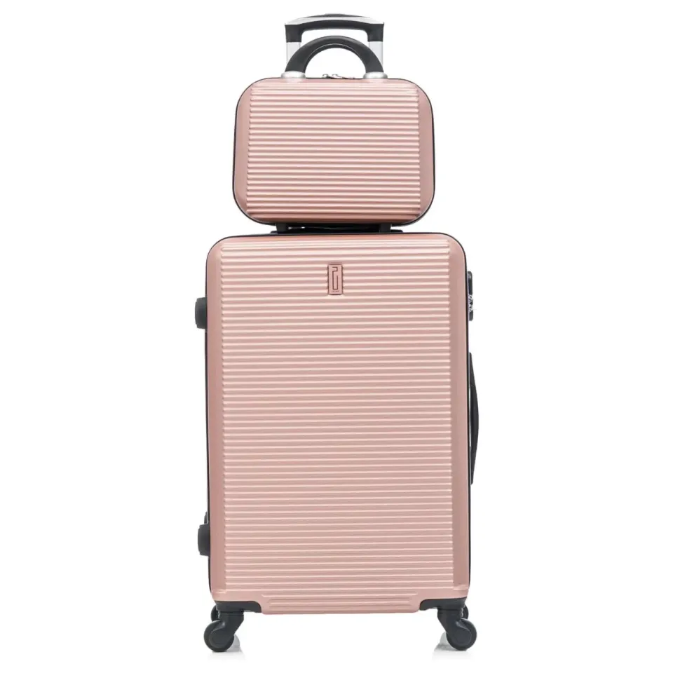 CELIMS Weekend XL 75 cm valigia rigida + beauty case rose gold ABS