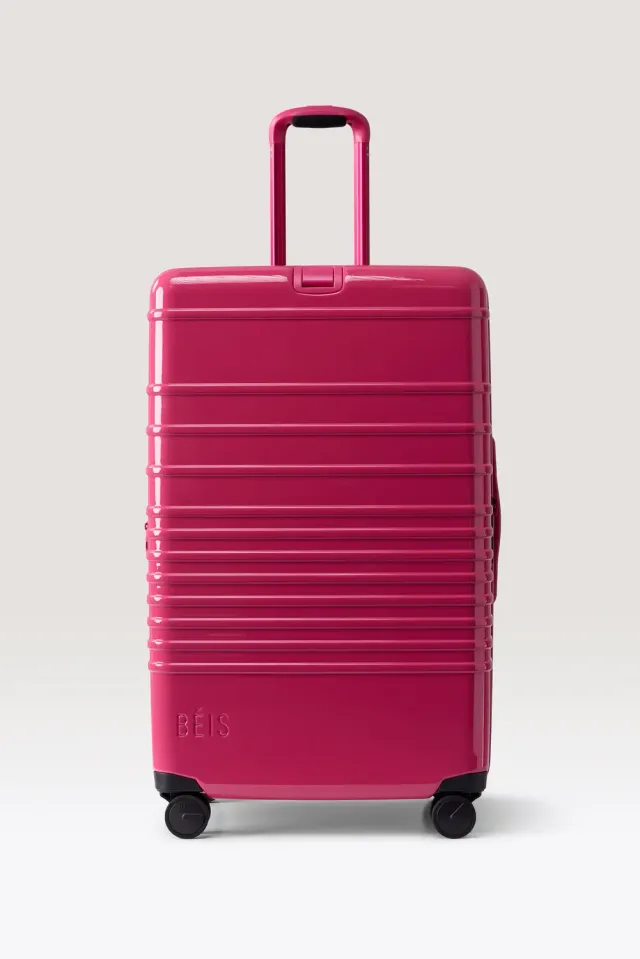 Beis x Rare Large Check-In Roller valigia rosa Limitless
