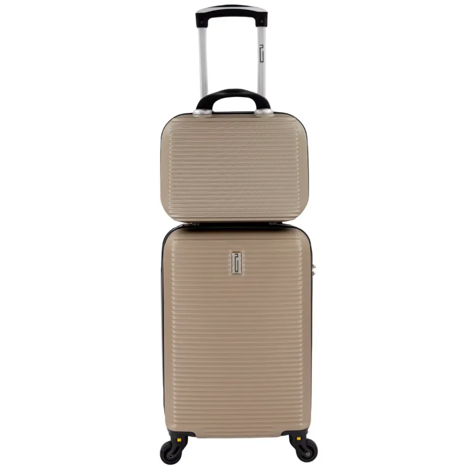 CELIMS XS Valigia Cabina 45 cm + Beauty Champagne ABS