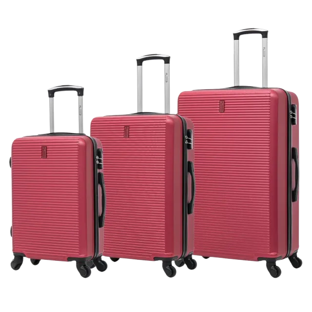 CELIMS Weekend Set 3 Valigie ABS Bordeaux 55-65-75cm rigide