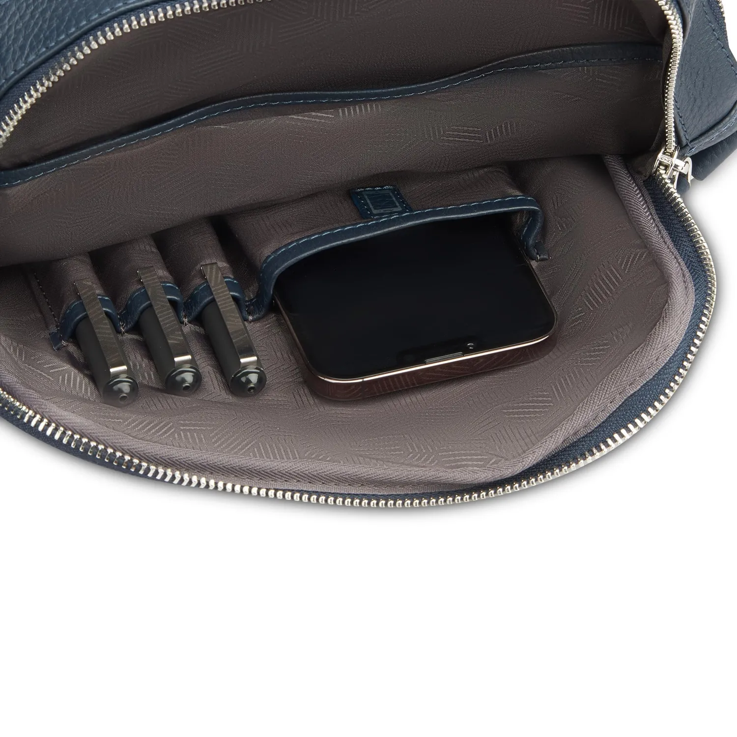 Roncato Madrid Borsello Uomo Pelle Blu Navy Rosso 23x27