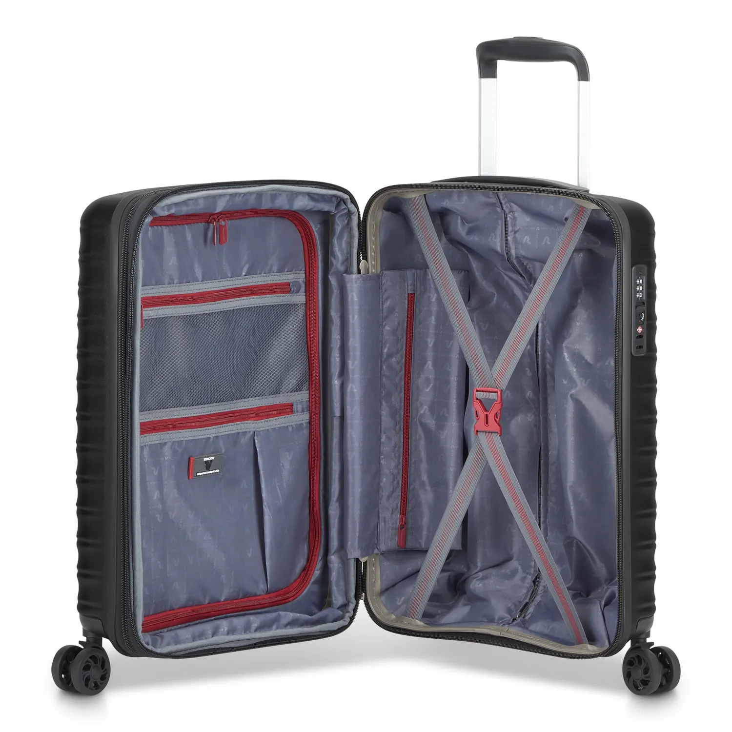 Roncato Wave trolley mano 55x35x20 espandibile nero TSA